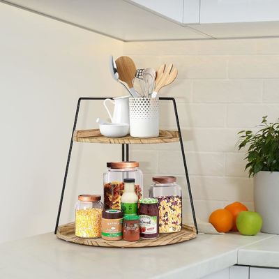 Tableau de rangement de salle de bain en bois