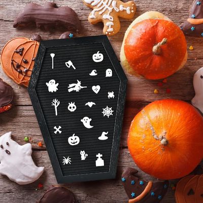 Logo personnalisé Acceptable Stand en bois cercueil tableau de lettres pour les fournitures d'Halloween