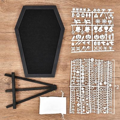 Logo personnalisé Acceptable Stand en bois cercueil tableau de lettres pour les fournitures d'Halloween