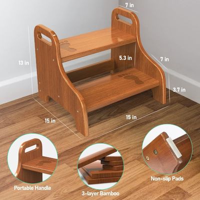 Cadre photo en bois pour bébé Aide réglable en hauteur Tour Cuisine Tabouret d'étape pour l'apprentissage