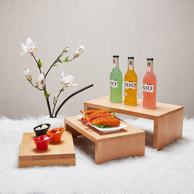 Accepté OEM ODM 25x39cm bois de chêne biscuit gâteau dessert Stand pour l'heure du thé de l'après-midi