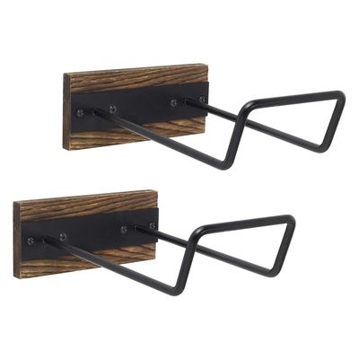 Meubles de salon multi-sports rangement de balles avec support mural en bois brûlé