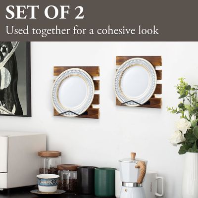 Taille personnalisée bois massif brûlé rustique et métal noir fil mural monté plaque de montage rack