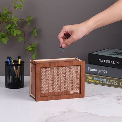 7.87 * 5.71 * 2.64 pouces Banques d' argent en bois pour adultes personnalisables et durables