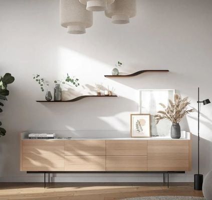 Meubles de maison modernes Logo personnalisé Unique artisanal en bois étagère flottante