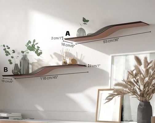 Meubles de maison modernes Logo personnalisé Unique artisanal en bois étagère flottante