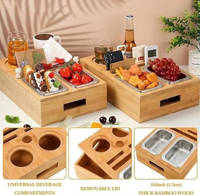 Package cadeau design couvercle amovible tasse et boisson avec plateau de collation pour le milieu du canapé