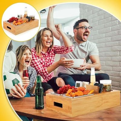 Package cadeau design couvercle amovible tasse et boisson avec plateau de collation pour le milieu du canapé