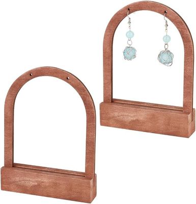 Commande personnalisée Accepté support d'affichage en bois en forme d'arche en forme d'oreille avec base de noix de coco
