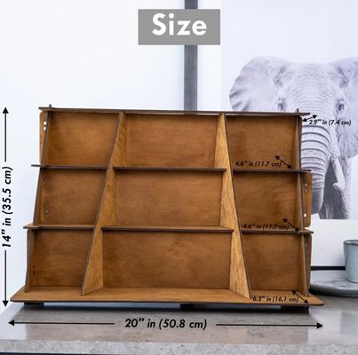 Stand d'affichage de bijoux en bois chaud à 3 niveaux avec conception d'impression sur sérigraphie personnalisée