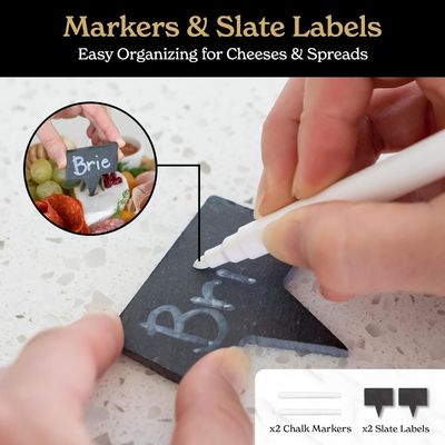 Bambous personnalisé Couleur naturelle Cheese Board et couteau Set Charcuterie Boards Set cadeau