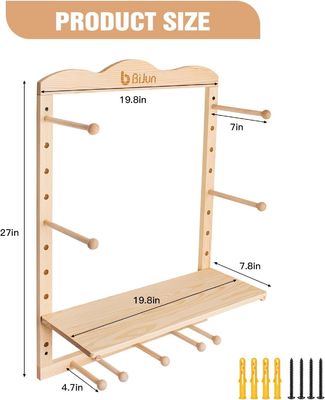 Plateau de rangement de cuisine, support de tapis de yoga, support murale pour l'organisation de gymnase sur mesure
