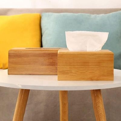 Porteur de boîte à tissus imprimé à écran de soie pour le stockage du bois dans un restaurant de thé