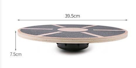 15.55 pouces de diamètre Fitness non glissante planche d'équilibre en bois oscillant avec 360 rotation