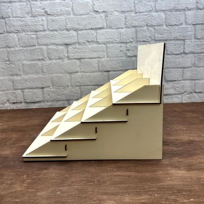 Emballage du courrier Y 4 étages Stand étagère d'affichage en bois pour affichage de table de dessert de taille personnalisée