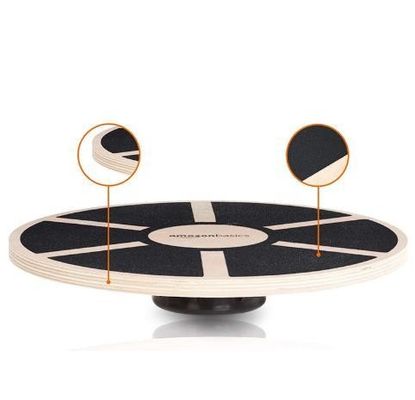 15.55 pouces de diamètre Fitness non glissante planche d'équilibre en bois oscillant avec 360 rotation