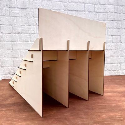 Emballage du courrier Y 4 étages Stand étagère d'affichage en bois pour affichage de table de dessert de taille personnalisée