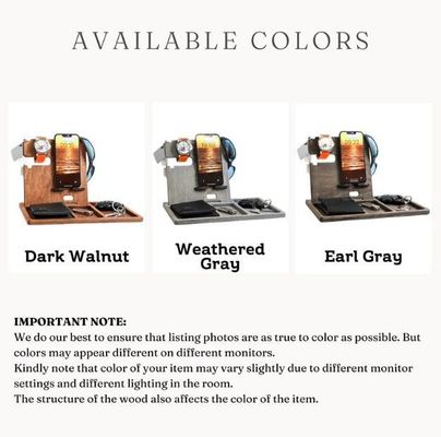 Commande personnalisée Accepté Pine Bois Couleur téléphone portable Stand Montre Portefeuille Porte-clés