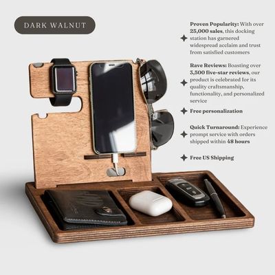 Commande personnalisée Accepté Pine Bois Couleur téléphone portable Stand Montre Portefeuille Porte-clés