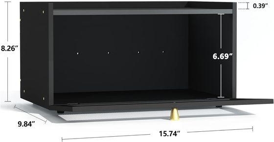 Paquet cadeau 2 couches de pain noir en bambou, boîte à pain en bois