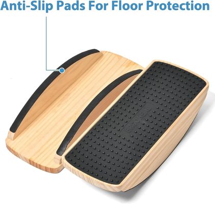 Stabilité Rocker planche oscillable en bois pour l' équilibre des pieds tapis anti-fatigue bureau debout