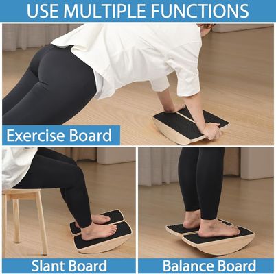Stabilité Rocker planche oscillable en bois pour l' équilibre des pieds tapis anti-fatigue bureau debout