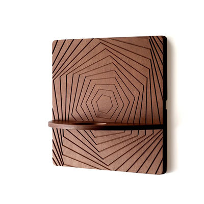 Planteur à motifs géométriques en bois sculpté à la soie pour petites pièces