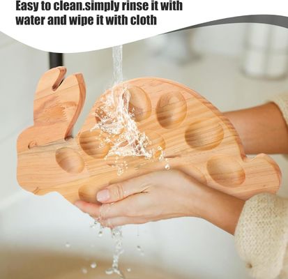 Personnalisé 202407 plateau de lapin recettes d'œufs déviés fruits de mer plateau de cuisine maison plateaux d'œufs en bois