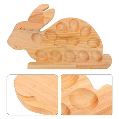 Personnalisé 202407 plateau de lapin recettes d'œufs déviés fruits de mer plateau de cuisine maison plateaux d'œufs en bois