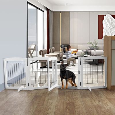 Appareil électroménager Porte de chiot en bois Escaliers Porte pliable indépendante pour l' intérieur