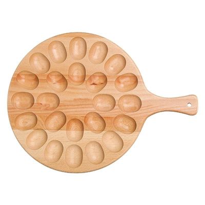 Plateau en bois à 24 trous pour le stockage des ustensiles de cuisine