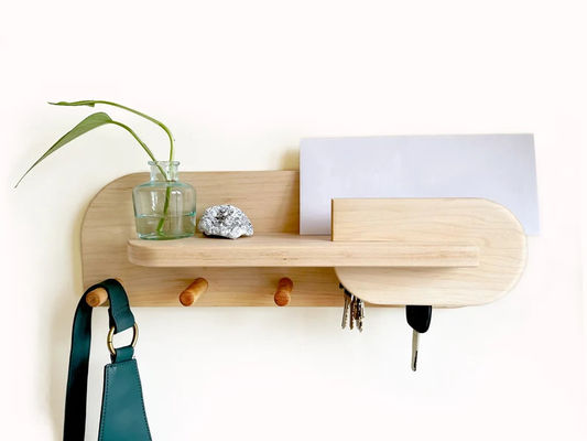 Organiseur d'entrée de salon monté sur le mur et porte-clés personnalisé