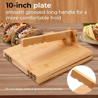 10 pouces de bois Tortilla Press Maker Designs personnalisés pour la maison et la restauration