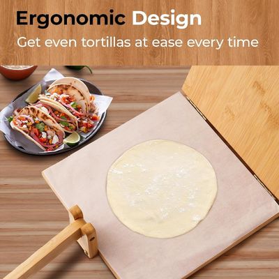 10 pouces de bois Tortilla Press Maker Designs personnalisés pour la maison et la restauration