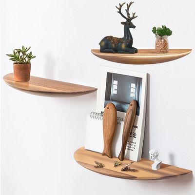Package cadeau Ensemble de 3 étagères flottantes en bois d'acacia pour le salon chambre à coucher maison de ferme
