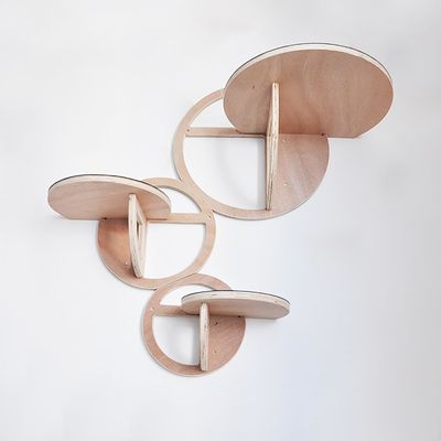 Étagères pour chats en bois montées sur le mur Ensemble de 3 maisons de chats durables pour chats en contreplaqué de pin