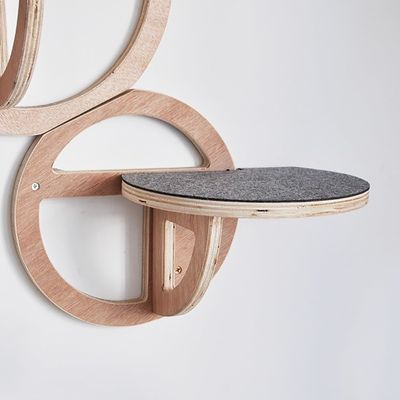 Étagères pour chats en bois montées sur le mur Ensemble de 3 maisons de chats durables pour chats en contreplaqué de pin