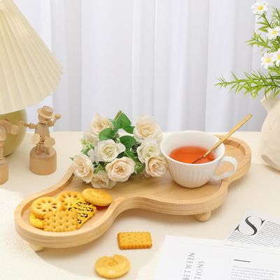 202407 Plateau décoratif en bois support de piédestal en bois irrégulier pour la décoration intérieure