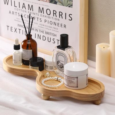 202407 Plateau décoratif en bois support de piédestal en bois irrégulier pour la décoration intérieure