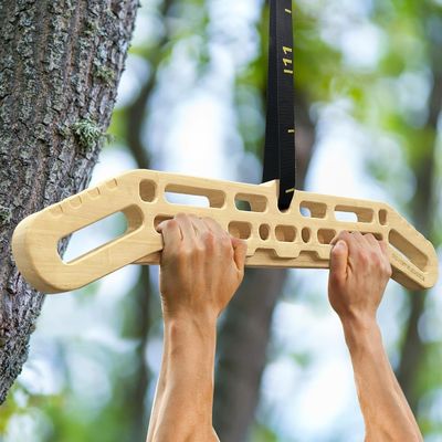 Améliorer la prise de doigt Thème en bois Portable planche suspendue d'escalade avec fonction de formation de suspension