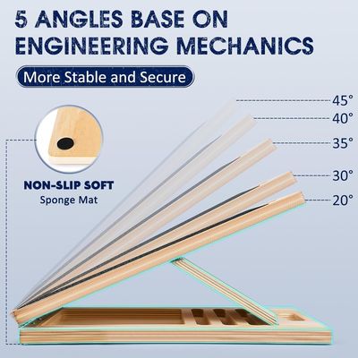 Planche inclinée portable en bois contemporain pour étirer les mollets