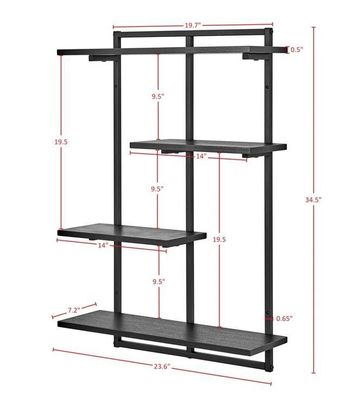 Étagère flottante pour le stockage et l'affichage des appareils de cuisine
