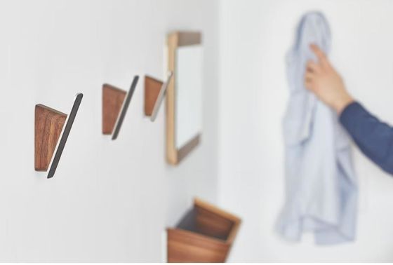 Moderne décoratif Acacia bois organisateur de courrier accrochage étagère de stockage porte-clés en bois