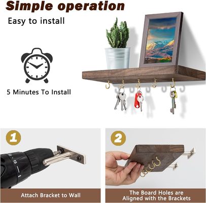 Installation sans effort du porte-clés pour la maison, organisateur suspendu avec de nombreux crochets