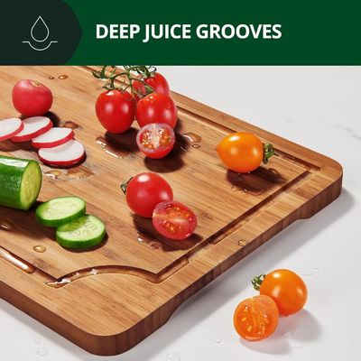 Extra Large 3 Pcs bois artisanal planches de coupe pour la cuisine Préparation des repas Carré 16 x 1,8 x 12 pouces