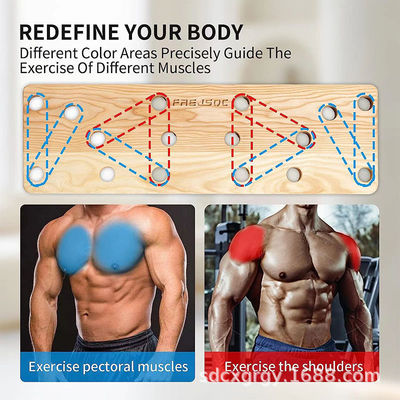 10 en 1 planche de bois massif pour gym portable en blanc / noir / couleur bois