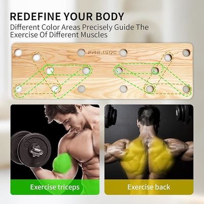 10 en 1 planche de bois massif pour gym portable en blanc / noir / couleur bois