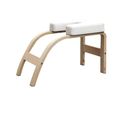 Entraînement à l'équilibre Yoga banc d'inversion style rustique avec matériau en bois et support de tête