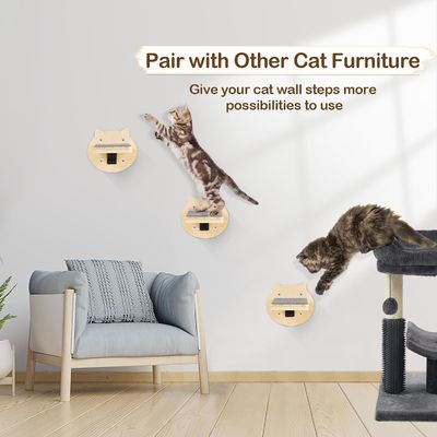 Entraînement du chien 3 paquets Cat Étagères d'escalade montées sur le mur Cat Escaliers muraux avec tapis de grattage