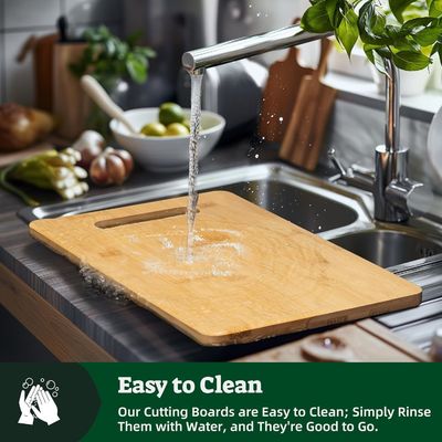 Planche de coupe de bambou personnalisée avec poignée et fonction de conservation de l'huile durable